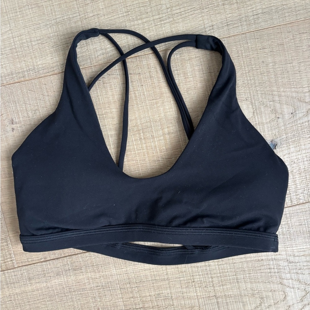 Lululemon Black Strappy Sports Bra